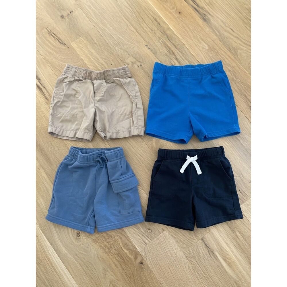 Toddler Boys Shorts Set of 4 Pairs Size 24M & 2T